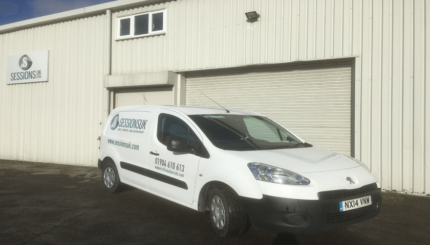 Sessions Labelling delivery van